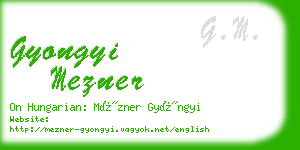 gyongyi mezner business card